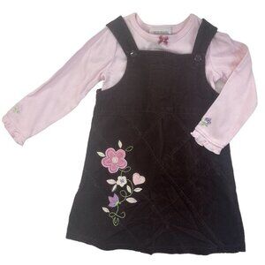 Youngland 2pc long sleeve corduroy jumper dress SIZE 3T Vintage 2000's